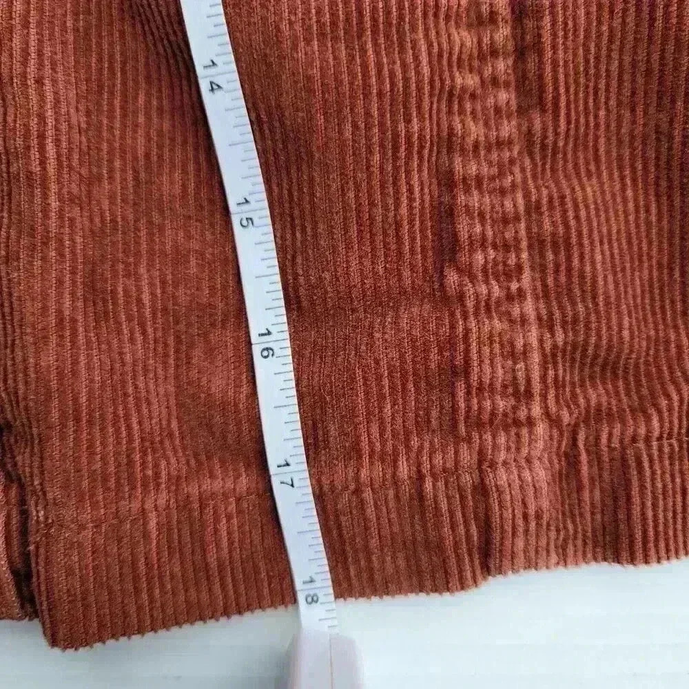 Levi's Strauss Rust Orange Corduroy Mini Skirt Size Medium - Picture 10 of 11